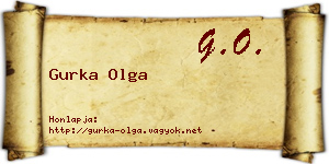 Gurka Olga névjegykártya
